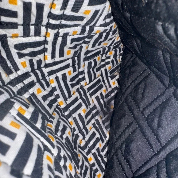 Vera Bradley Black Quilted Tote Shoulder Bag - Picture 5 of 8